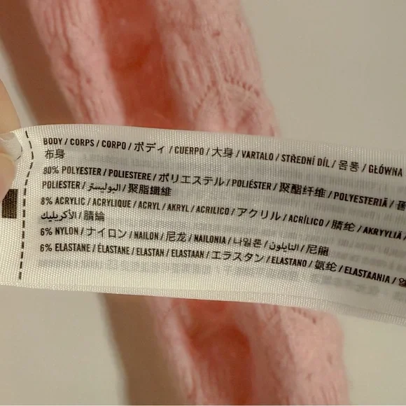 Hollister Pink  Stitchy V-Neck Sweater - Picture 5 of 6